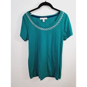 French Laundry New! Women's Green Classic Tee In Size Large